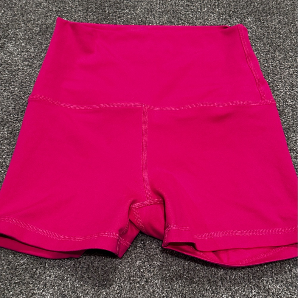 Hollister gym or bike shorts. Color, pink gray conditions.